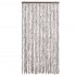 Cortina antimoscas chenilla gris taupe y blanco 100x200