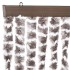 Cortina antimoscas chenilla gris taupe y blanco 100x200