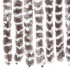 Cortina antimoscas chenilla gris taupe y blanco 100x200