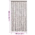 Cortina antimoscas chenilla gris taupe y blanco 100x200