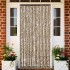 Cortina antimoscas chenilla beige y marrón 90x200