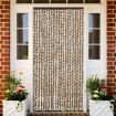 Cortina antimoscas chenilla beige y marrón 90x200 cm