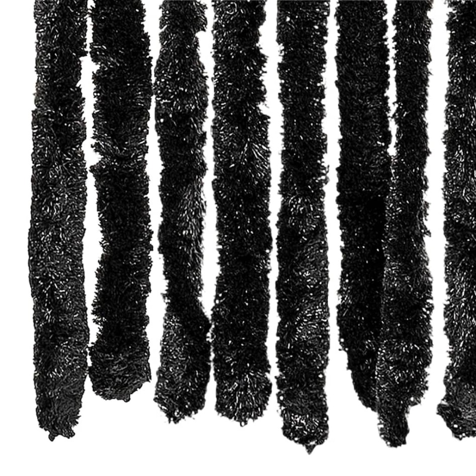 Cortina antimoscas chenilla gris antracita 100x200