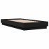 Estructura de cama madera de ingeniería negra 90x190