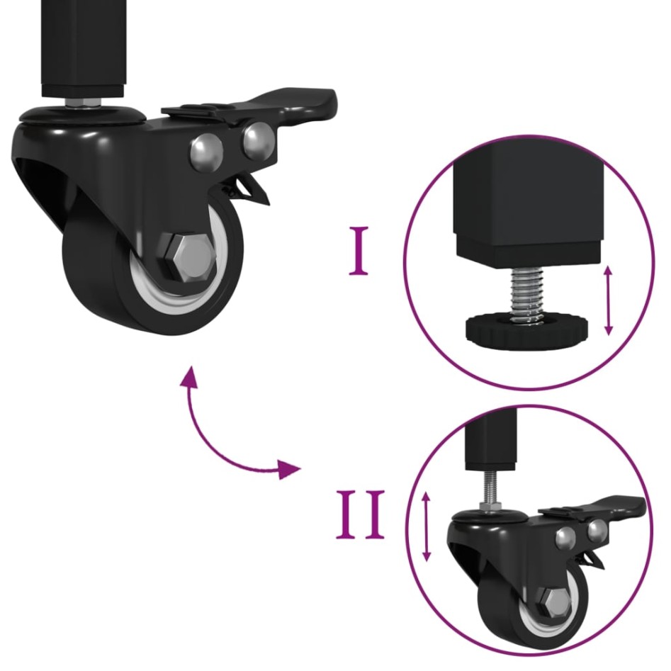 Carrito de cocina madera ingeniería gris Sonoma 82x40x78,5