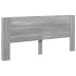 Cabecero de cama con luz LED gris Sonoma 220x16,5x103,5