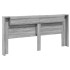 Cabecero de cama con luz LED gris Sonoma 220x16,5x103,5