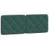 Cabecero de cama acolchado terciopelo verde oscuro 120