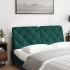 Cabecero de cama acolchado terciopelo verde oscuro 120