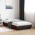 Estructura de cama madera de ingeniería negra 75x190