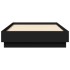 Estructura de cama madera de ingeniería negra 75x190