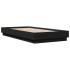 Estructura de cama madera de ingeniería negra 75x190