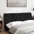 Cabecero de cama acolchado terciopelo negro 160