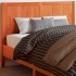 Cabecero de cama madera maciza de pino marrón cera 150