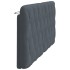 Cabecero de cama acolchado terciopelo gris oscuro 180