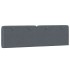 Cabecero de cama acolchado terciopelo gris oscuro 180