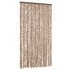 Cortina antimoscas chenilla beige y marrón oscuro 100x200