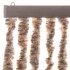 Cortina antimoscas chenilla beige y marrón oscuro 100x200
