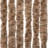 Cortina antimoscas chenilla beige y marrón oscuro 100x200