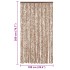 Cortina antimoscas chenilla beige y marrón oscuro 100x200