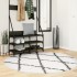 Alfombra de pelo largo moderna PAMPLONA crema y negro Ø 160