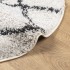 Alfombra de pelo largo moderna PAMPLONA crema y negro Ø 160