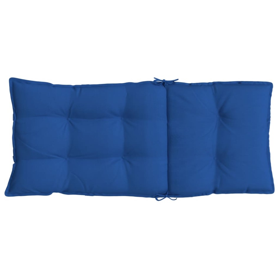 Cojines de silla con respaldo alto 4 uds tela Oxford azul
