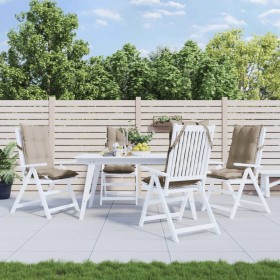 Cojines de silla con respaldo alto 4 uds tela Oxford gris