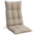 Cojines de silla con respaldo alto 4 uds tela Oxford gris