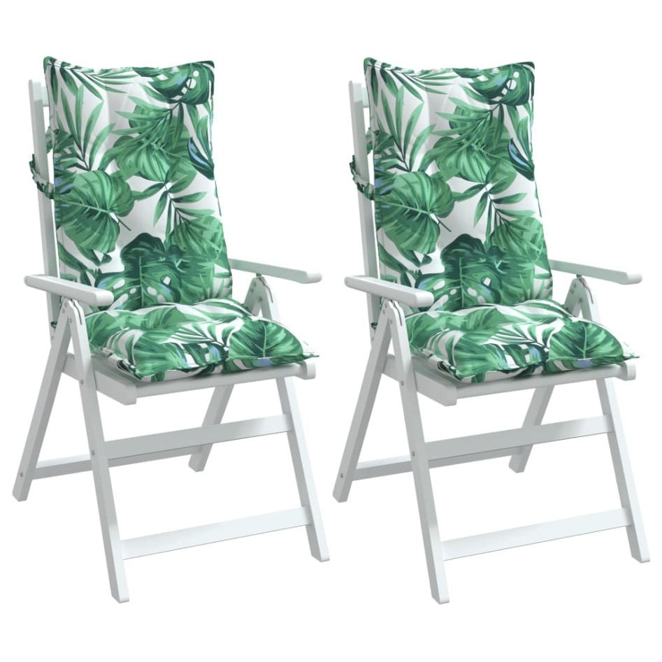 Cojines silla respaldo alto 2 uds tela Oxford estampado