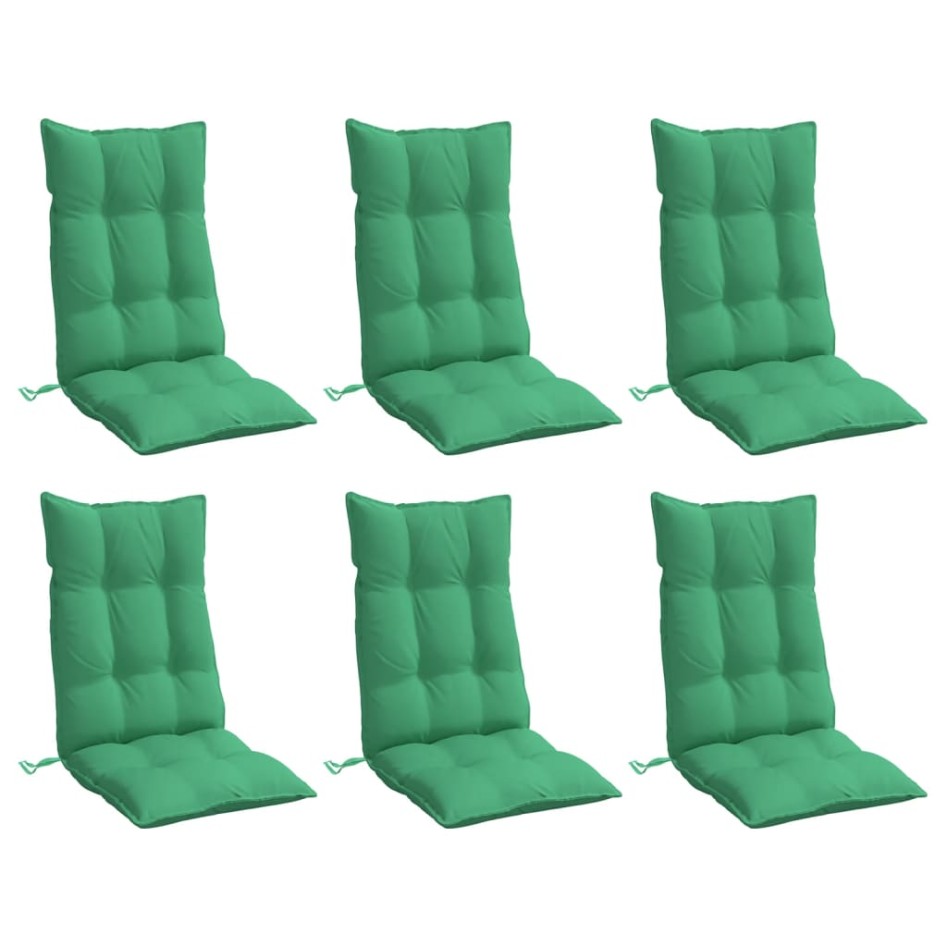 Cojines de silla con respaldo alto 6 uds tela Oxford