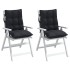 Cojines para silla con respaldo bajo 2 uds tela Oxford