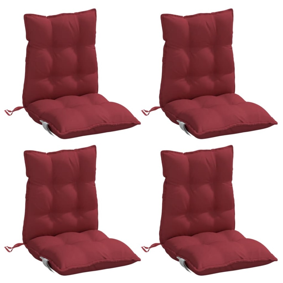 Cojines para silla respaldo bajo 4 uds tela Oxford rojo