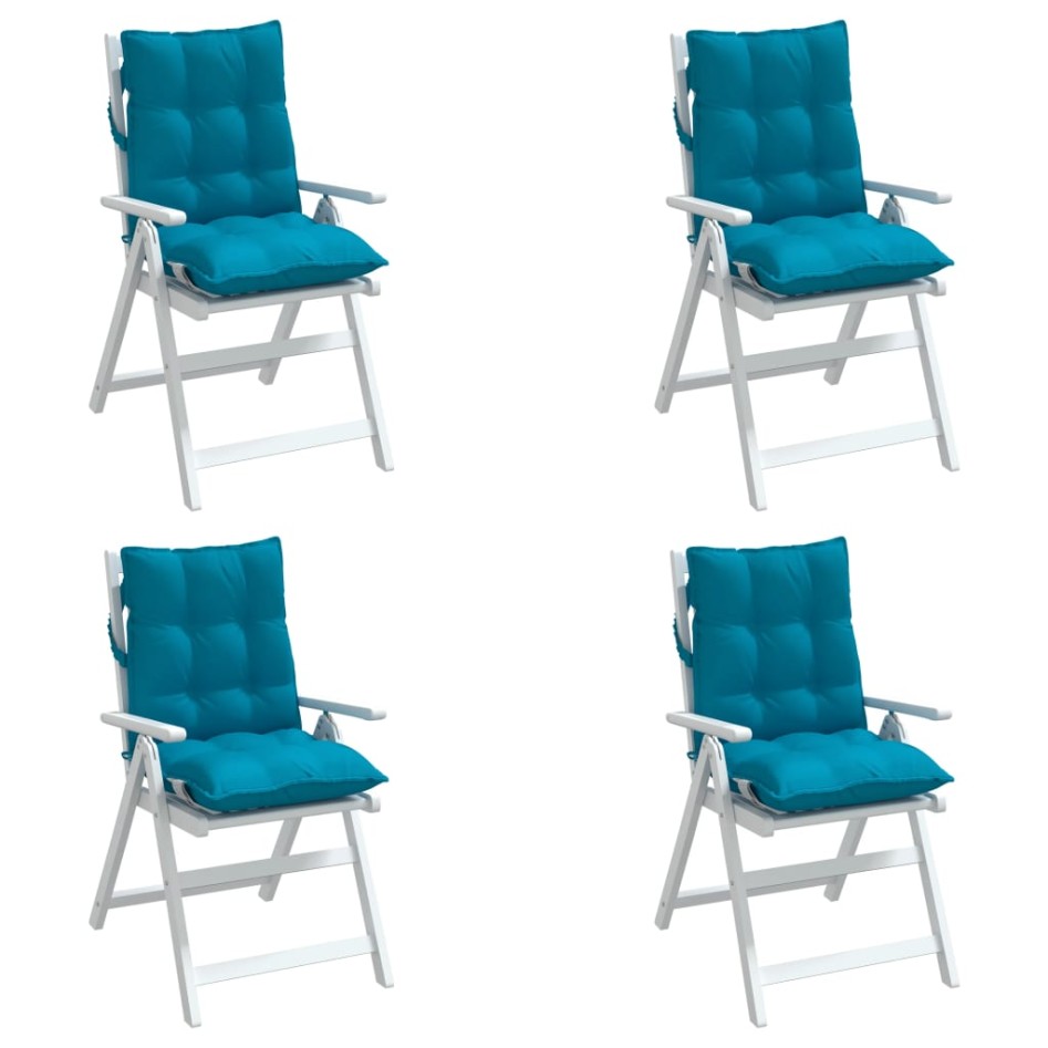 Cojines para silla respaldo bajo 4 uds tela Oxford azul