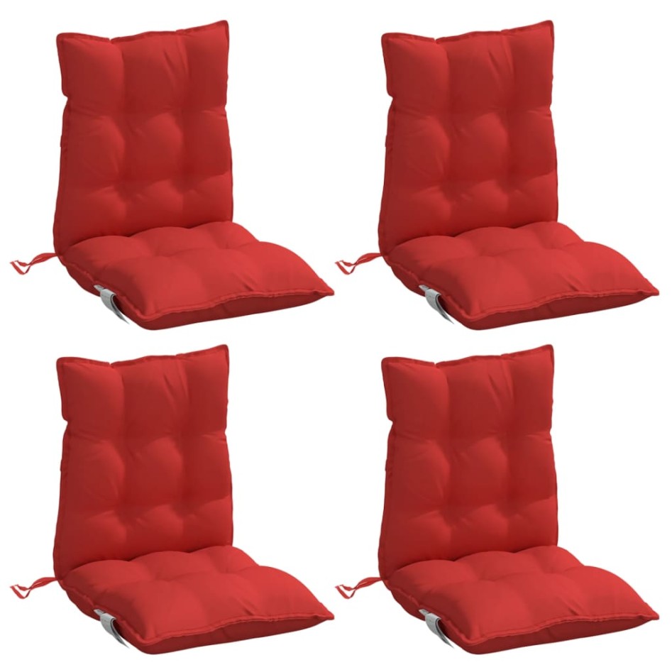 Cojines para silla con respaldo bajo 4 uds tela Oxford