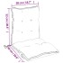 Cojines para silla con respaldo bajo 4 uds tela Oxford