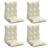 Cojines para silla con respaldo bajo 4 uds tela Oxford