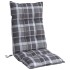 Cojines para silla respaldo alto 2 uds tela Oxford cuadros