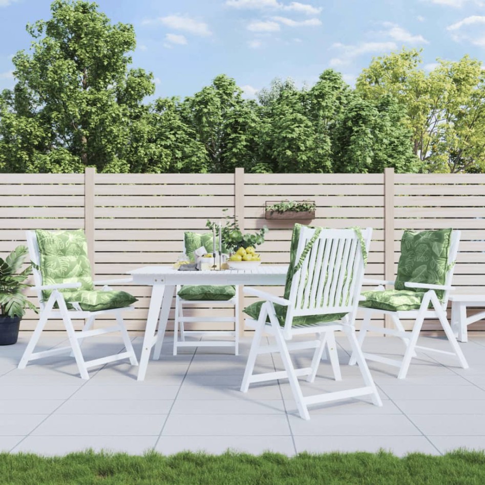 Cojines para silla respaldo bajo 4 uds tela estampado de