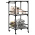 Carrito de cocina madera ingeniería gris Sonoma 60,5x50x105