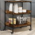 Carrito de cocina madera ingeniería roble ahumado 60x41x80,5