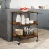 Carrito de cocina madera ingeniería roble ahumado 60x41x80,5