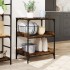 Carrito de cocina madera ingeniería roble ahumado 60x41x80,5