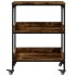 Carrito de cocina madera ingeniería roble ahumado 60x41x80,5