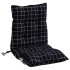 Cojines de silla respaldo bajo 4 uds tela Oxford cuadros