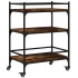 Carrito de cocina madera ingeniería roble ahumado 65x40x86,5