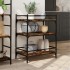 Carrito de cocina madera ingeniería roble ahumado 65x40x86,5