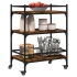 Carrito de cocina madera ingeniería roble ahumado 65x40x86,5