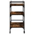 Carrito de cocina madera ingeniería roble ahumado 65x40x86,5