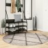 Alfombra de pelo largo moderna PAMPLONA beige antracita Ø160